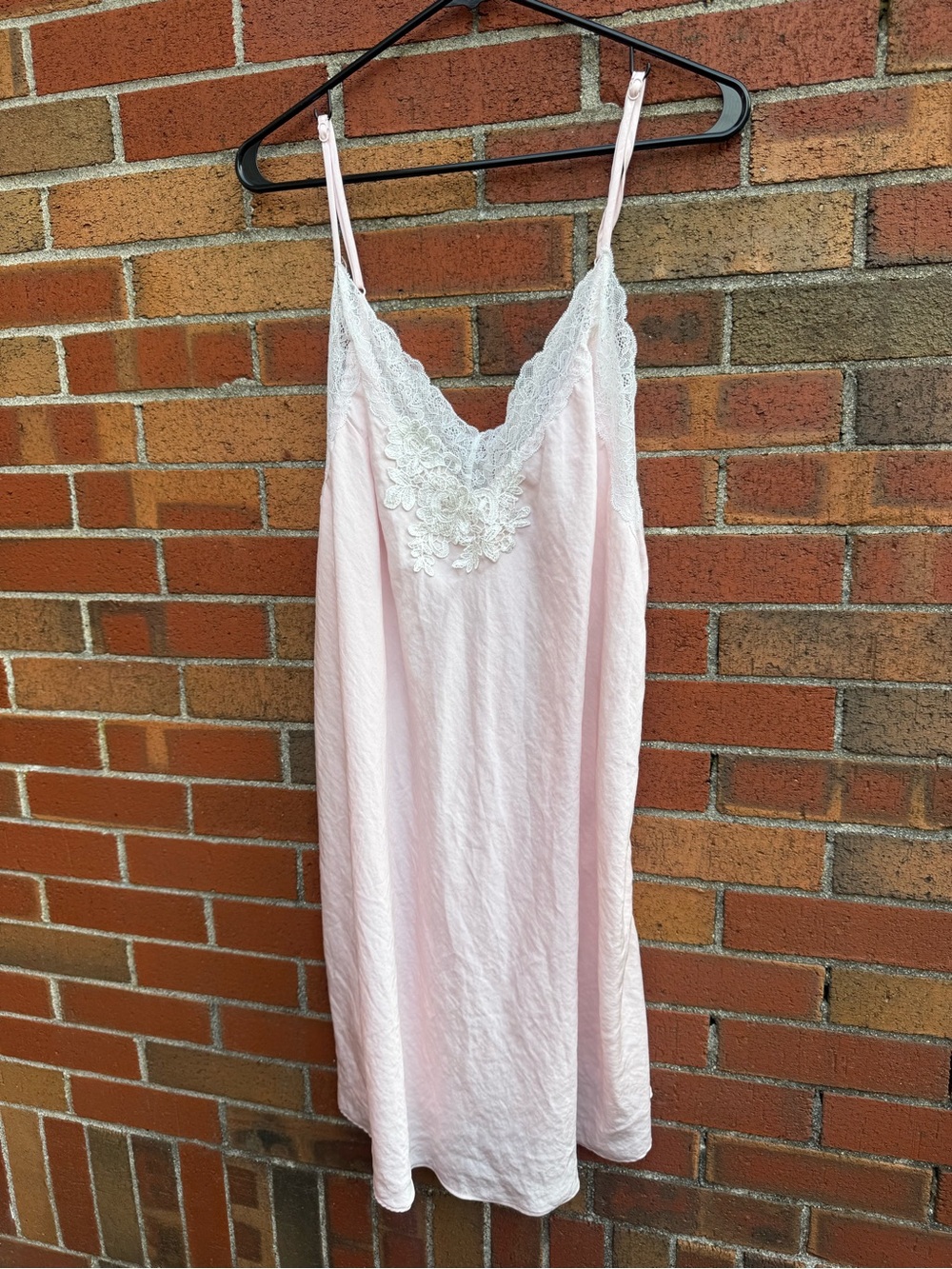 Secret Treasures Pink Lace Chemise Nightgown Sleepwear 3X 22W-24W Satin Look